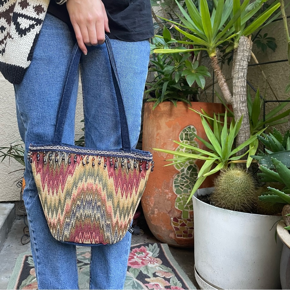 Vintage multicolored textile bag